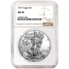 Certified Uncirculated Silver Eagle 2019 MS70 NGC