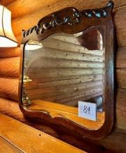 Beautifully Carved Wood Frame Wall Mirror