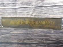 Wood Bros. Thresher Sign