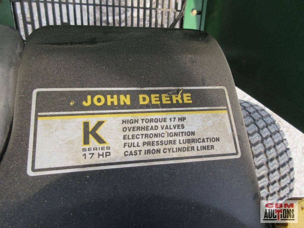 John Deere GT262 Riding Lawn Tractor, 17Hp Kohler, 48" Deck S#57129 (Runs & Drives)