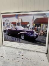 2004 St. Ignace 29th Annual Straits Area Antique Auto Show signed framed print