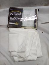 Eclipse Blackout Curtain. 84” Length. Color: White.