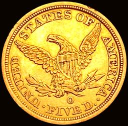 1844-O $5 Gold Half Eagle CHOICE AU