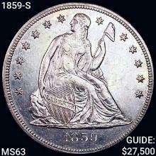 1859-S Seated Liberty Dollar CHOICE BU