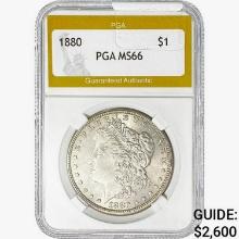 1880 Morgan Silver Dollar PGA MS66