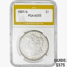 1887/6 Morgan Silver Dollar PGA AU55