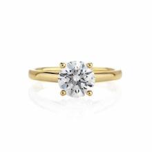 Certified 0.68 CTW Round Diamond Solitaire 14k Ring D/SI3