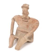 Pre-Columbian Colima Seated Figure, 300 BCE - 300 CE