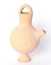 Holyland Ochre Painted  Handled Pouring Vessel