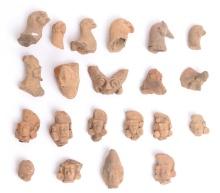 21 Majapahit Pottery Head Fragments