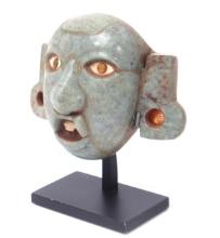 Pre-Columbian Maya Jade Mosaic Mask, 500 - 900 CE