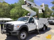 Altec AT40-MH, Articulating & Telescopic Material Handling Bucket Truck mounted behind cab on 2014 F
