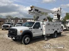 Altec AT40M, Articulating & Telescopic Material Handling Bucket Truck mounted behind cab on 2011 For