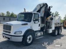 Effer 585 4/S, Hydraulic Telescopic Knuckle-Boom Crane mounted behind cab on 2010 Freightliner M2 11