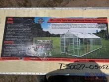 8x20ft Twin Wall Aluminum Frame Greenhouse