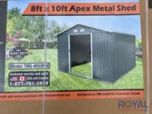 8x10ft Apex Metal Shed