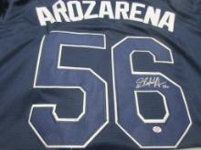 Randy Arozarena of the Tampa Bay Rays signed autographed baseball jersey PAAS COA 947