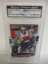 Julian Edelman of the New England Patriots signed autographed slabbed sportscard PAAS COA 749