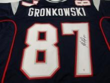 Rob Gronkowski of the New England Patriots signed autographed football jersey PAAS COA 900