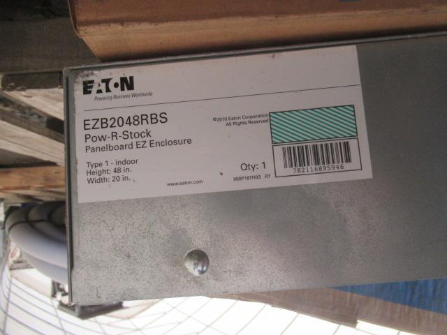 EATON POW-R-STOCK PANEL BOARD ENCLOSURE W/ INTERIOR, & BOX OF GE SCS1000 ALL PURPOSE SILICONE