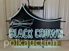 BUDWEISER BLACK CROWN NEON SIGN  **NO SHIPPING AVAILABLE**