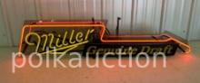 MILLER GENUINE DRAFT NEON SIGN  **NO SHIPPING AVAILABLE**