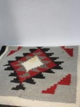 Southwestern Style Wool Woven Area Rug/Wall Hanging