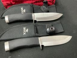 Trio of Modern Buck Fixed Blade Knives, Including 1x 679 with original box