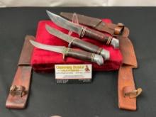 Trio of Schrade-Walden Fixed Blade Knives, models 137 & 2x 147