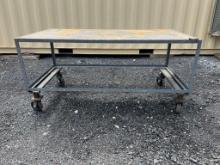 6' x 3' Heavy Duty Rolling Table, Located at: 6 Hwy 23 NE, Suwannee, GA 300