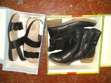 BL-2 pair Women's Size 9 shoes -1 boot/1 sandal