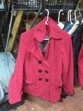 Forever 21 Large Red Corduroy Coat Ladies