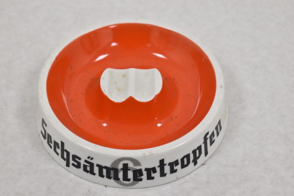 German. Porcelain Dish & Ashtray Set