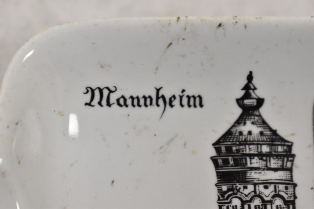 German. Porcelain Dish & Ashtray Set