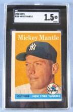 1958 Topps #150 Mickey Mantle SGC 1.5