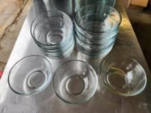 Lot of 12 Glass Bowls, 8in Dia. - Some Chipped