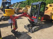 NEW LANTY LAT-13S HYDRAULIC EXCAVATOR SN-23103, powered by gas engine, equipped with Cab, front