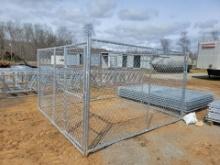 UNUSED 10x10x6 DOG KENNEL WITH HARWARE