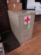 2-Drawer Filing Cabinet w/ First Aid Supplies