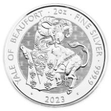 2023 GB 2 oz Silver Royal Tudor Beasts The Yale of Beaufort