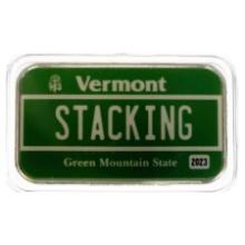 Vermont License Plate - Stacking Across America 1oz Silver Bar