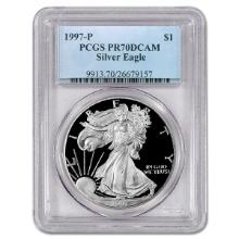 Certified Proof Silver Eagle 1997-P PR70DCAM PCGS