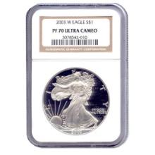 Certified Proof Silver Eagle 2003 PF70 NGC