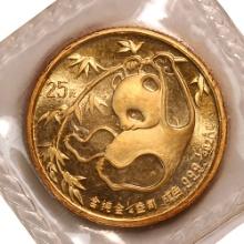 Chinese Gold Panda Quarter Ounce 1985