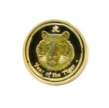 Australian Perth Mint Series II Lunar Gold Tenth Ounce 2010 Tiger Proof