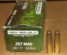 50 Rounds New Republic .357 Magnum