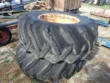 (2) - 24.5 X 32 Inch Tires w/ 12 Lug RIms