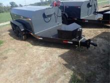 990 Gallon Fuel Tank on Trailer w/ Pump and Nozzle