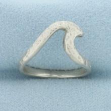 Wave Design Ring In Sterling Silver
