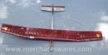 Extra Large Balsa Wood Model R/C Airplane, see pictures AS IS, 2 lbs Due to size, item may ship